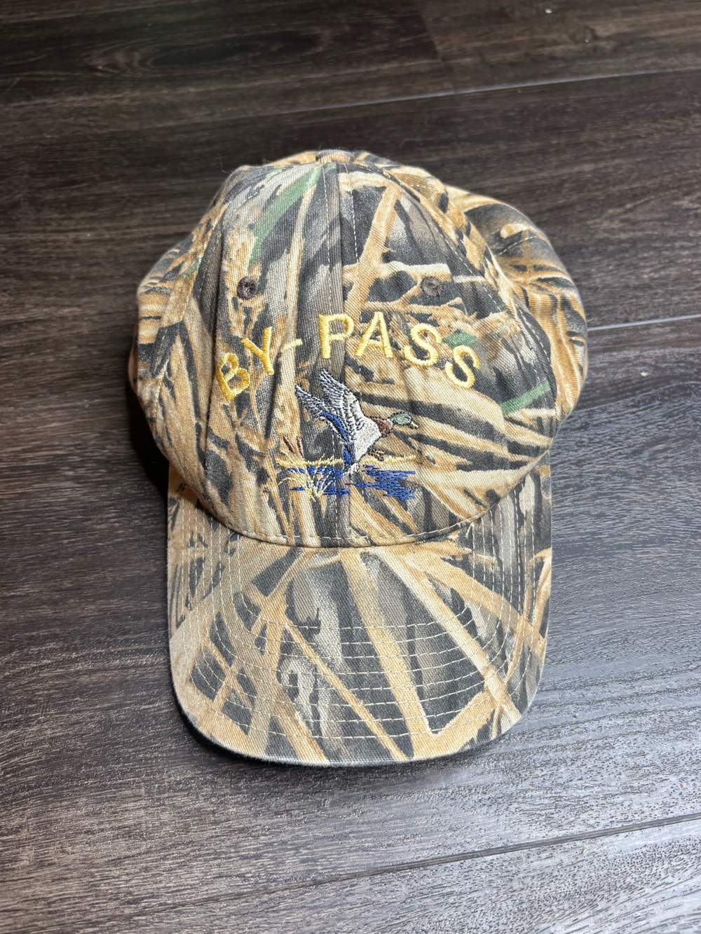 Vintage 90s By-Pass Duck Hunting Camo Cap with embroidered logo